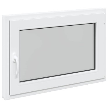 vidaXL Παράθυρο Κάτω Στρώματος RISOR 90 x 60 cm PVC και Γυαλί Λευκό
