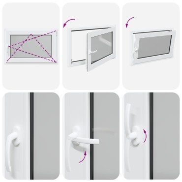 vidaXL Παράθυρο Κάτω Στρώματος RISOR 90 x 70 cm PVC και Γυαλί