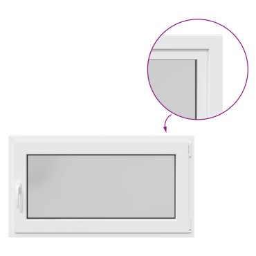 vidaXL Παράθυρο Κάτω Στρώματος RISOR 110 x 50 cm PVC και Γυαλί