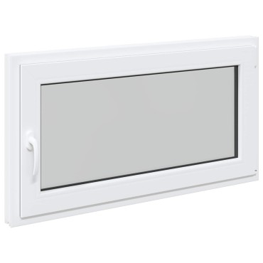 vidaXL Παράθυρο Κάτω Στρώματος RISOR 110 x 70 cm PVC και Γυαλί Λευκό