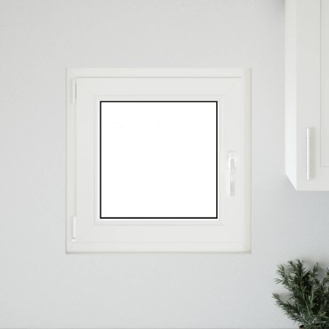 vidaXL Παράθυρο Κάτω Στρώματος RISOR 50 x 50 cm PVC και Γυαλί Ανθρακί