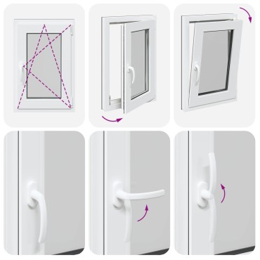 vidaXL Παράθυρο Κάτω Στρώματος RISOR 50 x 75 cm PVC και Γυαλί Ανθρακί