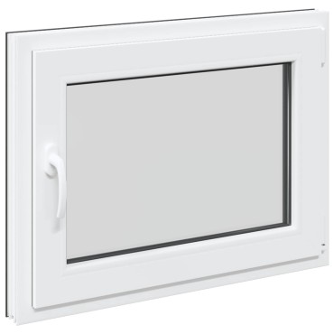 vidaXL Παράθυρο Κάτω Στρώματος RISOR 80 x 50 cm PVC και Γυαλί Ανθρακί