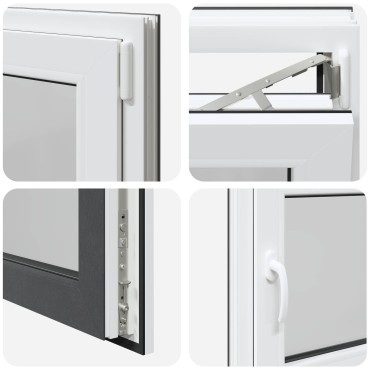 vidaXL Παράθυρο Κάτω Στρώματος RISOR 80 x 50 cm PVC και Γυαλί