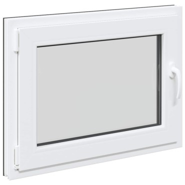vidaXL Παράθυρο Κάτω Στρώματος RISOR 80 x 70 cm PVC και Γυαλί Ανθρακί