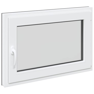 vidaXL Παράθυρο Κάτω Στρώματος RISOR 90 x 60 cm PVC και Γυαλί Ανθρακί