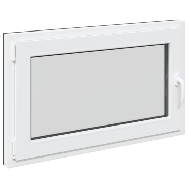 vidaXL Παράθυρο Κάτω Στρώματος RISOR 100 x 70 cm PVC και Γυαλί Ανθρακί