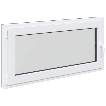 vidaXL Παράθυρο Κάτω Στρώματος RISOR 120 x 60 cm PVC και Γυαλί Ανθρακί