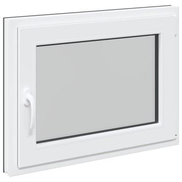 vidaXL Παράθυρο Κάτω Στρώματος RISOR 80 x 60 cm PVC και Γυαλί Ανθρακί