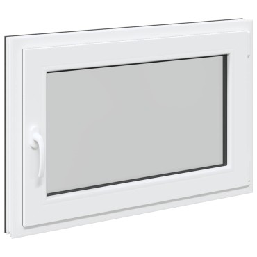 vidaXL Παράθυρο Κάτω Στρώματος RISOR 80 x 70 cm PVC και Γυαλί Ανθρακί