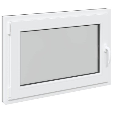 vidaXL Παράθυρο Κάτω Στρώματος RISOR 90 x 60 cm PVC και Γυαλί Ανθρακί