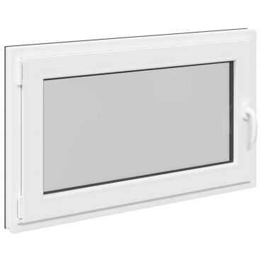 vidaXL Παράθυρο Κάτω Στρώματος RISOR 100 x 60 cm PVC και Γυαλί Ανθρακί