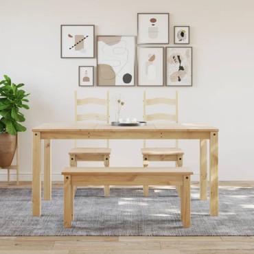 vidaXL Πάγκος Τραπεζαρίας PANAMA 105x30x45cm από Μασίφ Ξύλο Πεύκου 1 τεμ.