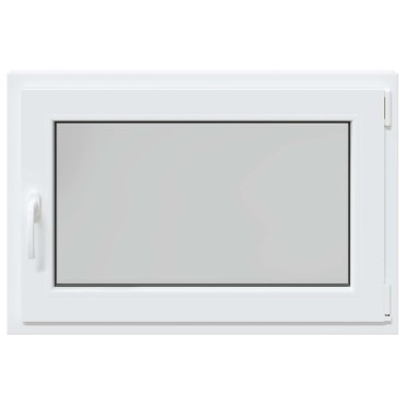 vidaXL Παράθυρο Κάτω Στρώματος RISOR 90 x 50 cm PVC και Γυαλί Λευκό