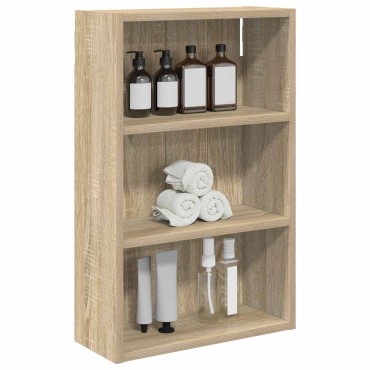 vidaXL Ντουλάπα τοίχου μπάνιου με ράφι Δρύς Sonoma 40x16x62,5cm 1 τεμ.