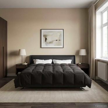 vidaXL Καλοκαιρινό Παπλωματοθήκη 200 x 240 cm Καλοκαίρι Ανθρακί