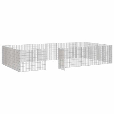 vidaXL Περίφραξη Ζώων Ελεύθερης Βοσκής 24 Πάνελ 54x80 εκ. Γαλβ. Σίδερο
