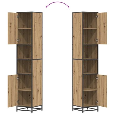 vidaXL Σετ Επίπλων Μπάνιου Artisan Oak 35x37,5x188,5 εκατοστά 35x37,5x188,5cm