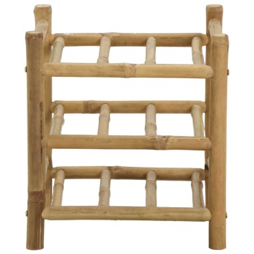 vidaXL Ράφι Κρασιού Φυσικό 32,5x29,5x36cm Μπαμπού 1 τεμ.
