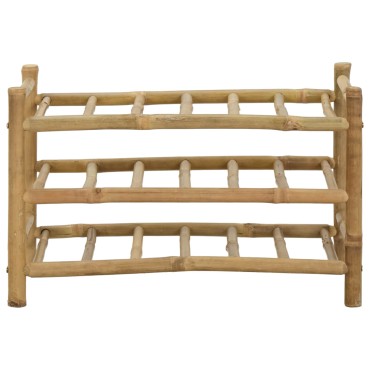 vidaXL Ράφι Κρασιού Φυσικό 57x29,5x36cm Μπαμπού 1 τεμ.