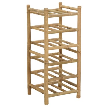 vidaXL Ράφι Κρασιού Φυσικό 32,5x29,5x72cm Μπαμπού 1 τεμ.