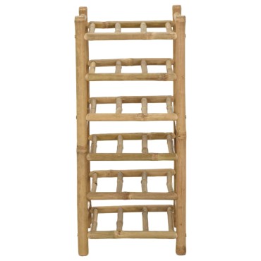 vidaXL Ράφι Κρασιού Φυσικό 32,5x29,5x72cm Μπαμπού 1 τεμ.