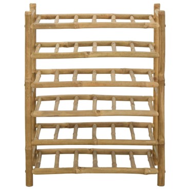 vidaXL Ράφι Κρασιού Φυσικό 57x29,5x72cm Μπαμπού 1 τεμ.