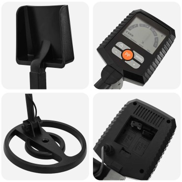 vidaXL Ανιχνευτής μετάλλων με LCD οθόνη 3 μοντέλα 19 εκ Μαύρο