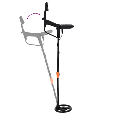 vidaXL Ανιχνευτής μετάλλων με LCD οθόνη 3 μοντέλα 19 εκ Μαύρο