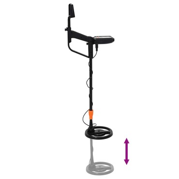 vidaXL Ανιχνευτής μετάλλων με LCD οθόνη 3 μοντέλα 19 εκ Μαύρο