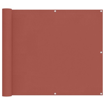 vidaXL Οθόνη Μπαλκονιού Τερακότα 100 x 300 cm Ύφασμα Όξφορντ