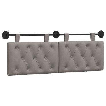 vidaXL Κεφαλάρι κρεβατιού κρεμαστό Taupe Ύφασμα 130x55x7cm 1 τεμ.