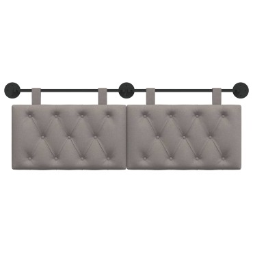 vidaXL Κεφαλάρι κρεβατιού κρεμαστό Taupe Ύφασμα 130x55x7cm 1 τεμ.