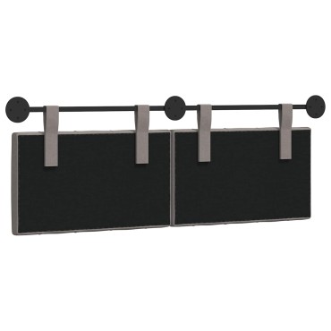vidaXL Κεφαλάρι κρεβατιού κρεμαστό Taupe Ύφασμα 130x55x7cm 1 τεμ.