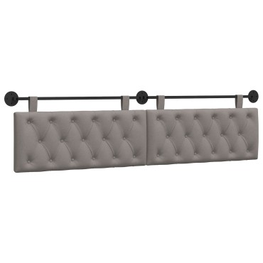 vidaXL Κεφαλάρι κρεβατιού κρεμαστό Taupe Ύφασμα 210x55x7cm 1 τεμ.