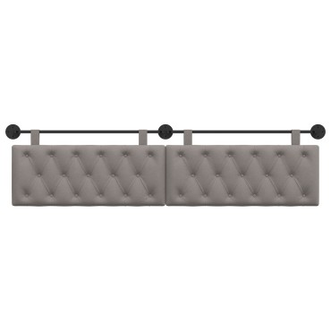 vidaXL Κεφαλάρι κρεβατιού κρεμαστό Taupe Ύφασμα 210x55x7cm 1 τεμ.