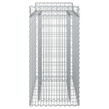 vidaXL Ανασηκωμένο κρεβάτι gabion Ασημί 50x100x100cm