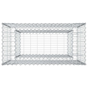 vidaXL Ανασηκωμένο κρεβάτι gabion Ασημί 50x100x100cm