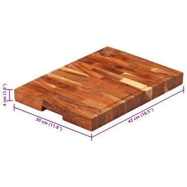 vidaXL Επιφάνεια Κοπής 42x30x4 εκ. από Μασίφ Ξύλο Ακακίας