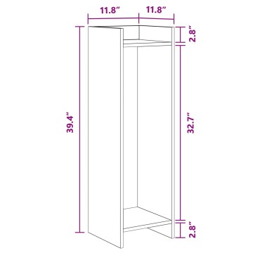 vidaXL Βάση φυτών Sonoma Δρυς 30 x 30 x 100 εκ Επεξεργασμένο Ξύλο