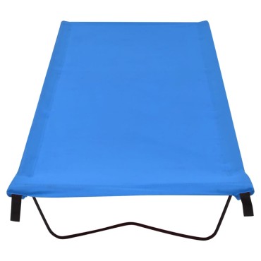 vidaXL Κρεβάτια Κάμπινγκ 2 τεμ. Μπλε 180x60x19εκ Ύφασ. Oxford/Ατσάλι