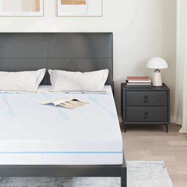 vidaXL Στρώμα Μέτρια σκληρό 140x190cm Λευκό 1 τεμ. - Διπλό