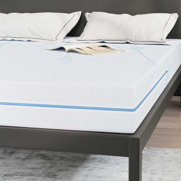 vidaXL Στρώμα Μέτρια σκληρό 140x190cm Λευκό 1 τεμ. - Διπλό