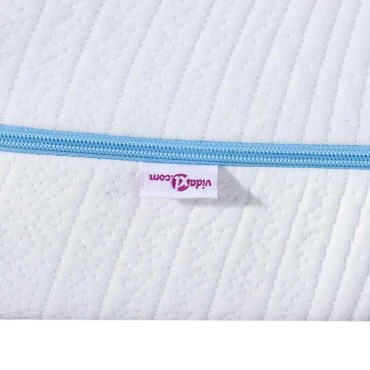 vidaXL Στρώμα Μέτρια σκληρό 140x190cm Λευκό 1 τεμ. - Διπλό