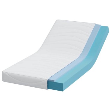 vidaXL Στρώμα Λευκό 80x160cm Ζακάρ ύφασμα 1 τεμ. - Μονό