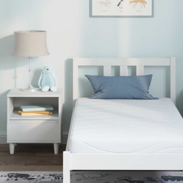 vidaXL Στρώμα Λευκό 80x160cm Ζακάρ ύφασμα 1 τεμ. - Μονό