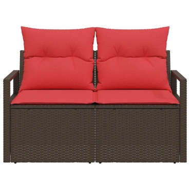 vidaXL Καναπές Κήπου με μαξιλάρι 120x62x69cm συνθετικό ρατάν
