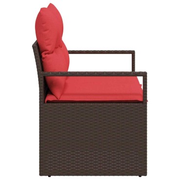 vidaXL Καναπές Κήπου με μαξιλάρι 120x62x69cm συνθετικό ρατάν