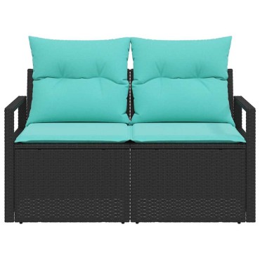 vidaXL Καναπές Κήπου με μαξιλάρι 120x62x69cm συνθετικό ρατάν