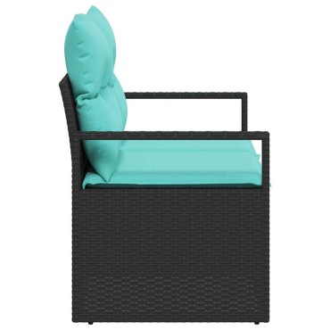 vidaXL Καναπές Κήπου με μαξιλάρι 120x62x69cm συνθετικό ρατάν